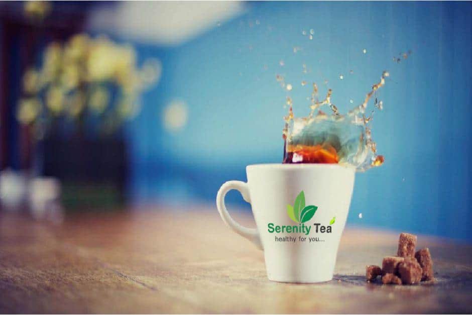 Tea Serenity Tea branding logo
